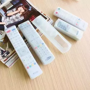 Прозрачный силиконовый чехол для пульта дистанционного управления — защищает пульты дистанционного управления домашними телевизорами и кондиционерами от воды, пыли и царапин. D type [12.5*4.5*2] прозрачный