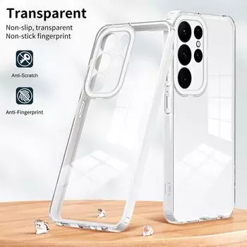 Прозрачный силиконовый чехол для Samsung Galaxy S24 Ultra S23 S22 Plus FE A15 A05 M34 M53 A25 M54 M14 A24 A72 A54 A34 A14, чехол for S24