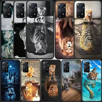 Прозрачный силиконовый чехол для телефона Lion Tiger King для Xiaomi Redmi K40 Pro 10 Prime 10A 10C 10X 9 9A 9C 9T 8 8A 7 7A 6 6A S2 K30 K20 Cov Redmi 9