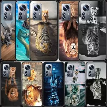 Прозрачный силиконовый чехол для телефона Lion Tiger king для Xiaomi Mi 13 12 11T 10T 12T Pro 12X 11i 11 Ultra 10 Lite 5G 9 8 6X 5X A1 A2 Mi 10 Pro (Mi 10)