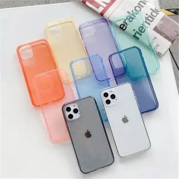 Прозрачный силиконовый чехол из ТПУ ярких цветов для iPhone 15 14 Plus 13 12 Mini 11 Pro Max X XR XS 7 8 6 6s Plus SE 2020, прозрачный мягкий чехол Fundas iPhone 12Mini золотой