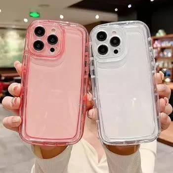 Прозрачный силиконовый чехол ярких цветов для iPhone 14 13 12 11 Pro Max X XR XS Max 7 8 Plus противоударный бампер Мягкая задняя крышка из ТПУ For iPhone X