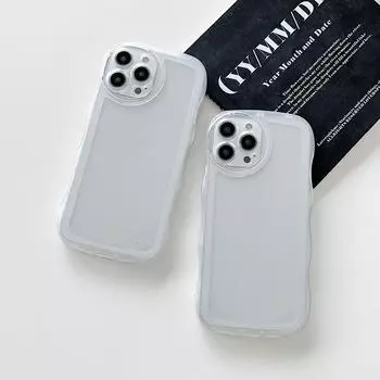 Прозрачный силиконовый чехол с волнистым краем для Xiaomi Redmi Note 10 11 12 iPhone 15 14 13 Samsung A14 A24 A34 A54 Funda Clear Soft TPU Cover Phone Bumper Samsung A51 (4G)