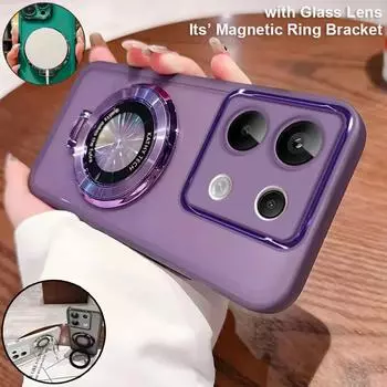 Прозрачный силиконовый магнитный чехол-держатель для VIVO Y78 Y77 Y77E Y16 Y17 Y18 Y35 Y20 Y21S Y52S Y76S Y200i Y200 X70 X80 X90 X100 Pro S15 S17 S18 S19 Pro VIVO S16/S16 PRO/V27 5G темно-зеленого