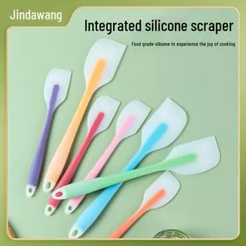 Прозрачный силиконовый шпатель для крема - небольшой полупрозрачный бытовой инструмент 25g small оранжевый