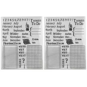 Прозрачный силиконовый штамп для ручного счета, фотоальбома, декора календаря, дат