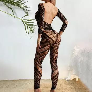 Прозрачный скелет Passion Free Take Off Эротическое модное нижнее белье Женская сексуальная униформа цельное сетчатое платье искушение average size