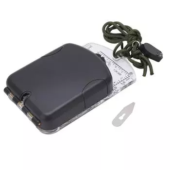 Прозрачный складной компас для навигации, чтения карт, ориентирования, пешего туризма, походов, походов, с компасом