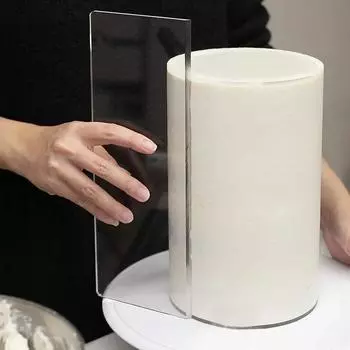 Прозрачный скребок для крема для торта, скребок для изготовления тортов, прямоугольный акриловый инструмент для выпечки торта, инструменты для украшения торта, кухонные инструменты