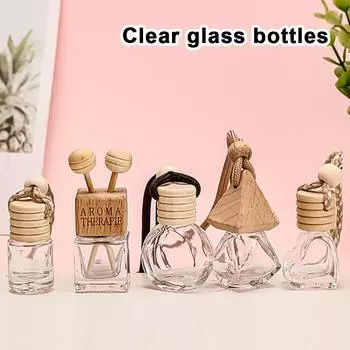 Прозрачный стеклянный флакон для духов 8 мл, устанавливаемый на автомобиль, флакон духов с подвеской, мини-флакон для духов для помещений, флакон для образцов духов Style 18
