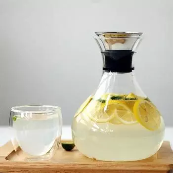 Прозрачный стеклянный графин 1 л/1,5 л с крышкой из нержавеющей стали, графин для вина, термостойкий кувшин для молочного сока, подарки, бутылка для воды, чайник 1L