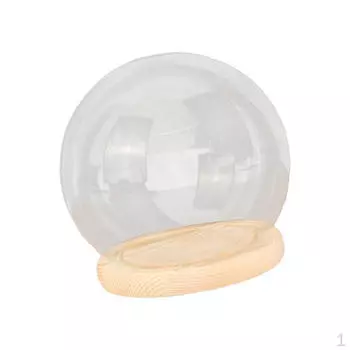 Прозрачный стеклянный купольный шкаф для центральной части стола 10cm