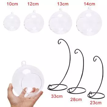 Прозрачный стеклянный шар, ваза, пейзажный террариум, сочный подвесной цветочный горшок, контейнер as the picture