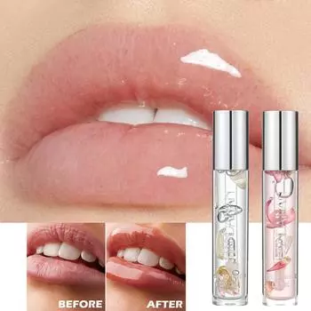 Прозрачный сухоцветный блеск для губ Зеркальный водный блеск для губ Стойкий сплошной цвет Увлажняющий Глубоко увлажняющий Перламутровый 01