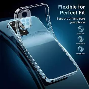 Прозрачный тонкий силиконовый чехол для Xiaomi 14T Pro 13T 12T Poco F6 Pro X6 Redmi 14C Note 14 Pro 13 12 11 10 Противоударная задняя крышка из ТПУ Redmi Note 10 Pro прозрачный