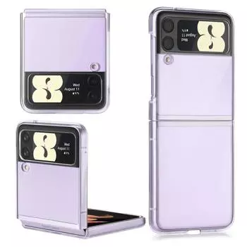 Прозрачный тонкий складной чехол из поликарбоната для Samsung Galaxy Z Flip 3 5 Flip5 Flip4 Flip 4 5G Flip3 противоударный чехол для телефона For Z Flip 5 чистый