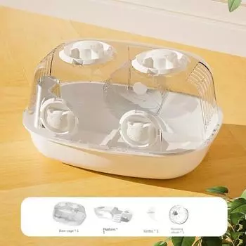 Прозрачный туннель Вилла для хомяка Двухэтажный дом для морских свинок Новая клетка для хомяка для мелких животных Style A