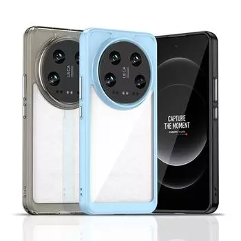 Прозрачный ударопрочный чехол TPU для Xiaomi 14 Ultra 13T 13 Lite 12 12T защитная рамка полная защита цветной прозрачный чехол For Xiaomi 13T Pro чёрный