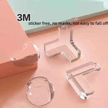 Прозрачный угловой офисный стол с защитой от столкновений, детский прямой угол с защитой от столкновений, заостренный угловой стол, журнальный столик, силиконовый защитный чехол 2pcs