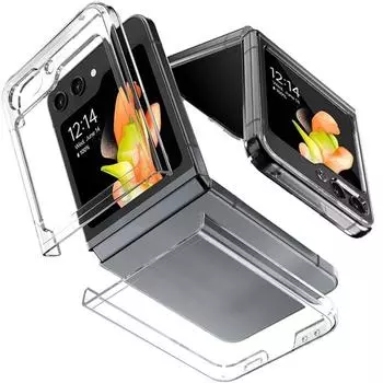 Прозрачный ультратонкий чехол, тонкий, прочный, устойчивый к царапинам, жесткий чехол для телефона из ПК для Samsung Galaxy Z Flip 3 4 5 6 Flip3 Flip4 Flip5 Flip6 5G, прозрачная задняя крышка Z Flip