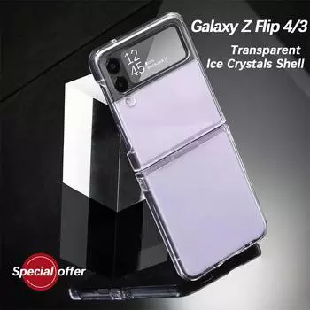 Прозрачный ультратонкий высококачественный чехол для Samsung Galaxy Z Flip 4 3 Zflip4, складной противоударный защитный жесткий чехол For Samsung Z Flip 4