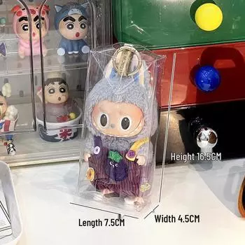 Прозрачный виниловый защитный чехол Labubu для хлопковой куклы, ита-сумки, аксессуар для детской коляски, пылезащитный подвесной мешок, 10-15 см. Bag Only