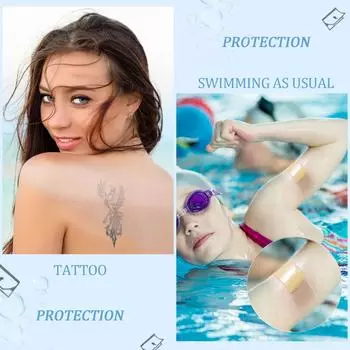 Прозрачный водонепроницаемый бинт 10M x 10cm эластичный пластырь для татуировки Afterc