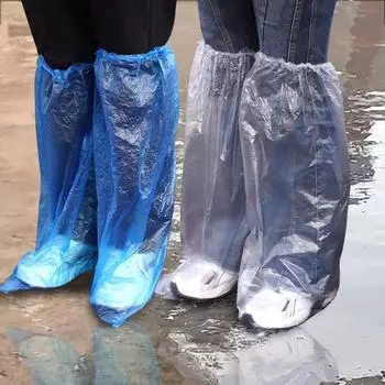 Прозрачный водонепроницаемый чехол для обуви, одноразовый водонепроницаемый чехол для обуви, водонепроницаемый плащ для рафтинга, высокие сапоги, чехол для ног 10pcs белый