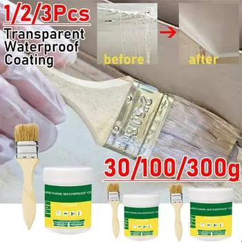 Прозрачный водонепроницаемый герметик для покрытия, материал для ремонта протечек в стенах, невидимый клей для протечек на крыше, просачивание трещин 30/100/300 г