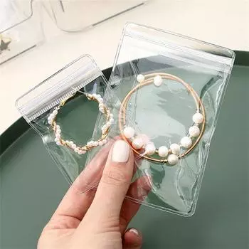 Прозрачный водонепроницаемый и влагостойкий 20PC антиокислительный мешок для хранения ювелирных изделий шкатулка для хранения с герметичным окном 4*6cm