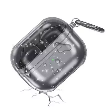 # Прозрачный защитный чехол Anti-Drop для наушников Samsung Galaxy Buds 3/3 Pro Sparkling powder transparent