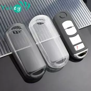 Прозрачный защитный чехол для автомобильного ключа из ТПУ для Mazda 2 3 6 Atenza Axela Demio CX-5 CX5 CX-3 CX7 CX-9 2015 2016 2017 2018 2019 чёрный