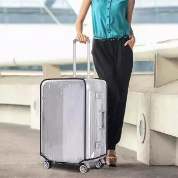 Прозрачный защитный чехол для чемодана, утолщенный износостойкий, полная защита, водонепроницаемый пылезащитный чехол для багажа, дорожная пленка для чемодана L 2