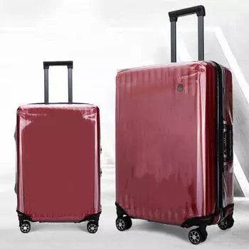 Прозрачный защитный чехол для чемодана, утолщенный износостойкий, полная защита, водонепроницаемый пылезащитный чехол для багажа, дорожная пленка для чемодана L 2