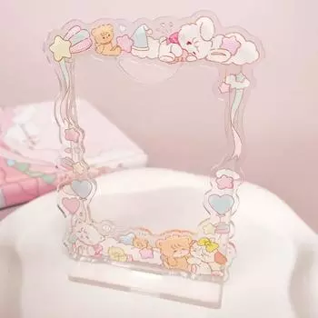 Прозрачный защитный чехол для карточек, пыленепроницаемый держатель для фотокарточек, милые фоторамки, подарки style A