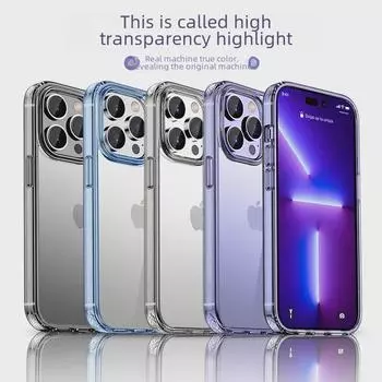 Прозрачный защитный чехол от падения для iPhone 14/14 Pro Max/14 Plus/13 iPhone 14 Plus прозрачный/синий