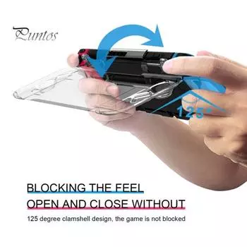 Прозрачный защитный чехол. Полная защитная крышка. Противоударная защита от царапин. Простая подключаемая базовая оболочка для Nintendo. чёрный/чистый