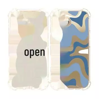 Прозрачный защитный чехол Ripple Wave для iPhone 16 Pro Max с защитой от падения iPhone 15 plus