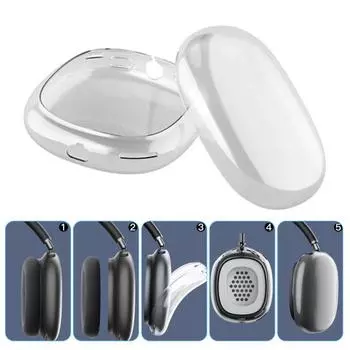 Прозрачный защитный чехол Yousheng с полной защитой на 360 градусов, антижелтый, моющийся силиконовый чехол TPU для Airpods Max