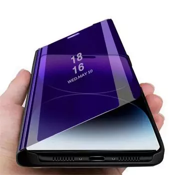 Прозрачный зеркальный откидной чехол для телефона с подставкой для iPhone 14 13 12 11 Pro Max Plus X XR XS Max 8 7 Plus противоударный чехол для книги, бампер iPhone 14 Pro Max чёрный