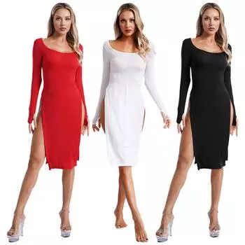 Прозрачный женский комплект нижнего белья, пижамный комплект, женский комплект с глубоким вырезом по бокам, платье с высоким вырезом и забавными стрингами, эротическая одежда для ночного клуба One Size