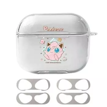 Прозрачный жесткий интегрированный чехол Pokemon для AirPods 3 AirPods 3-го поколения + наклейка для защиты от железной пыли, Crayon Purin, популярные детские игрушки в Корее