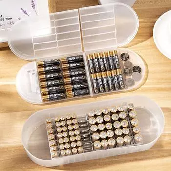Прозрачный жесткий пластиковый чехол для батареек AA AAA, держатель для хранения батареек, портативный контейнер, аксессуары для батареек