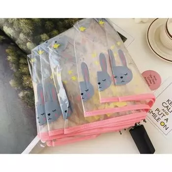 Прозрачный зонтик с мультяшным кроликом, сильная подставка, оптовая продажа, брендовый зонт, гибкий Paraguas Transparente Mujer