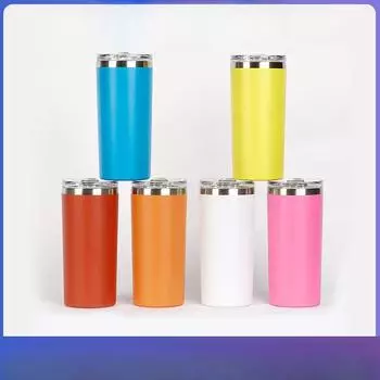 Прямая чашка термос из нержавеющей стали креативная офисная кружка для воды портативная автомобильная прямая кружка студенческая кружка для воды 16OZ