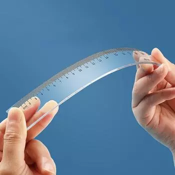 Прямая линейка 20/30/40/50 см, креативная прозрачная линейка из жесткого пластика, студенческие принадлежности, школьные принадлежности, офисные аксессуары 15cm