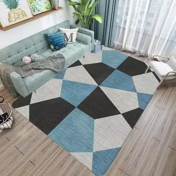 Прямая поставка для журнального столика в гостиную, скандинавский геометрический простой ковер, ковер с геометрическим узором с 3D-печатью, напольный коврик 40x60cm (upgrade encryption)