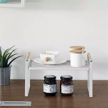 Прямая поставка с завода Японская съемная полка для хранения и организации, кухонная многоуровневая полка для специй, многофункциональная деревянная полка для хранения 1pc чёрный