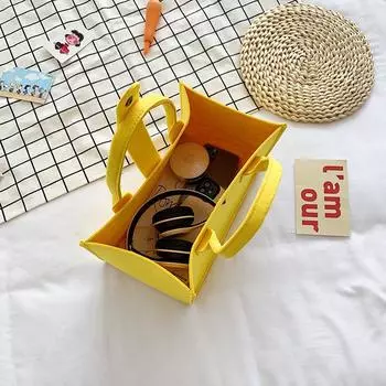 Прямая трансляция, горячая распродажа, фетровая сумка, женская, осень и зима, новая, вместительная, модная, универсальная, подарочная сумка цвета конфет жёлтый