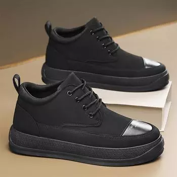 Прямая трансляция всесезонной кожаной спортивной обуви, средней высоты обувь для сноуборда в показе студентов, замшевая кожа для активного отдыха, кожаные ботинки для мужчин 39 чёрный